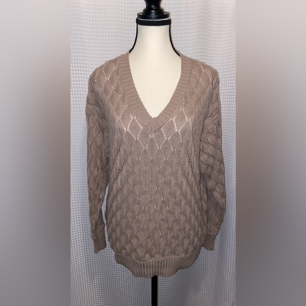 EMPROVED knitted organic cotton V Neck sweater‎ size medium